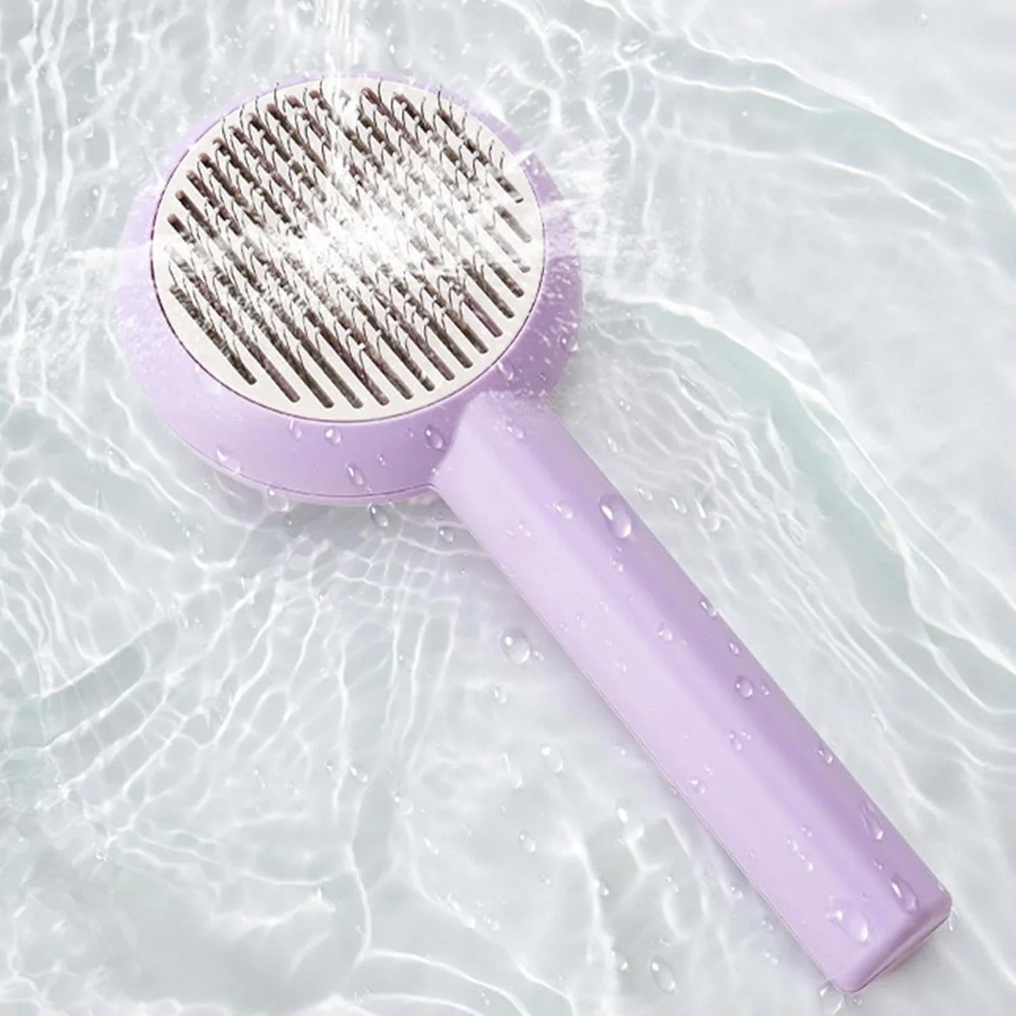 Cats, Deshedding Brush Easily Removes Tangled Hair and Loose Undercoat, Self-Cleaning Pets Grooming brush Tool