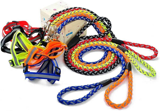 Dog Leash Collar Dog Leash Samoyed Lucky Retriever Dog Chain Gravid Dog Pet Supplies Medium