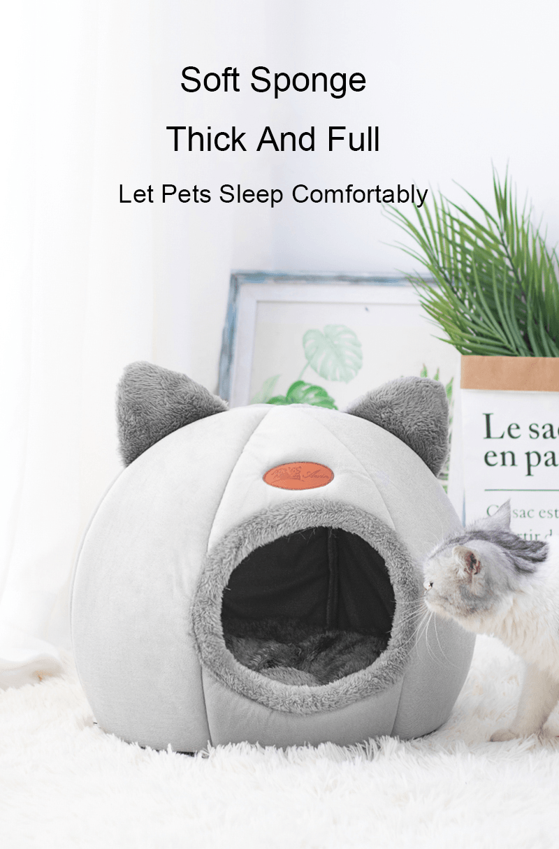 Lovely cat beds, cat nest, soft and comfortable, semi-closed cat nest, kennel, indoor pet supplies for cats House