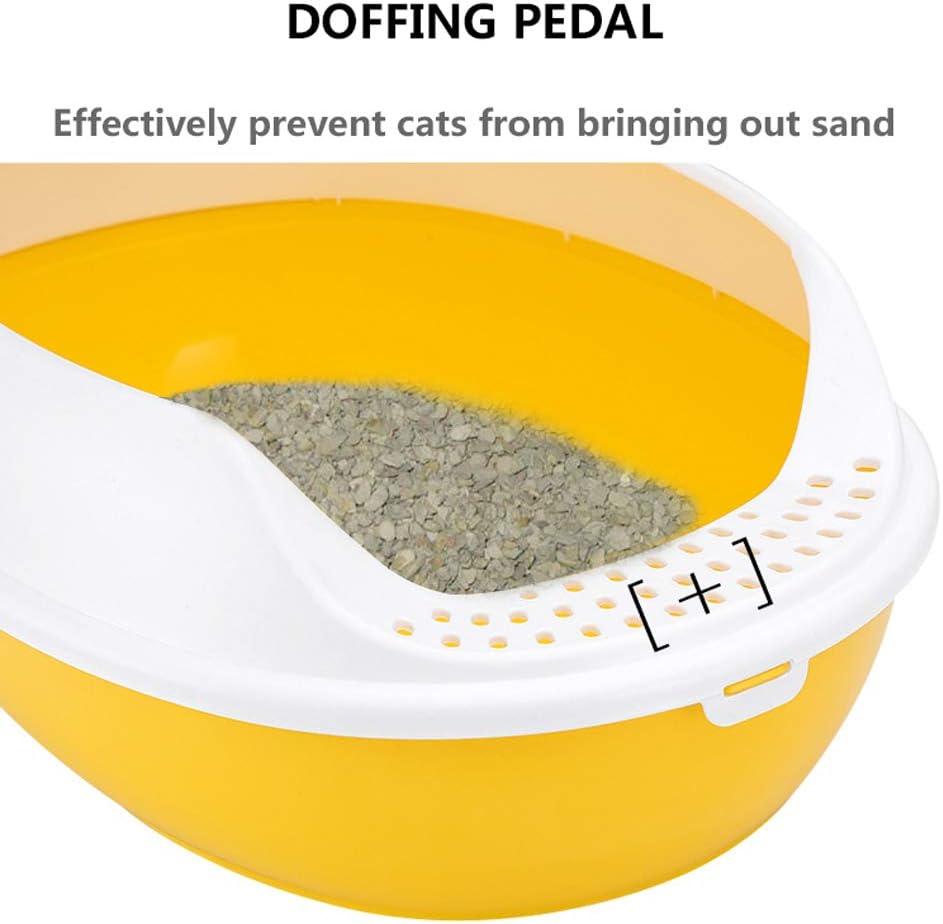 Medium Cat Litter Tray Open Anti-Splash Semi-Closed Cat Litter Box For Young Cats Kitten Litter Box
