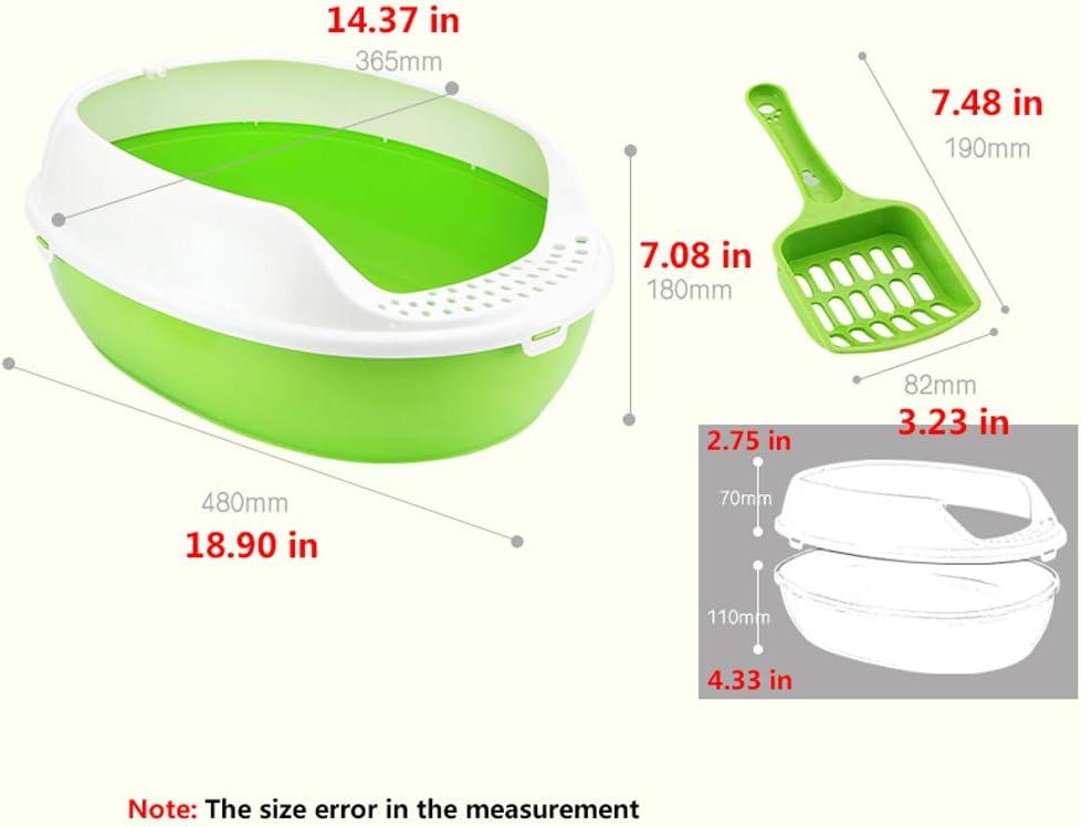 Medium Cat Litter Tray Open Anti-Splash Semi-Closed Cat Litter Box For Young Cats Kitten Litter Box