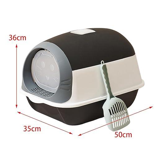 Enakshi Enclosed Cat Litter Box Hooded Cat Toilet Removable Bedpan Kitty Litter Tray