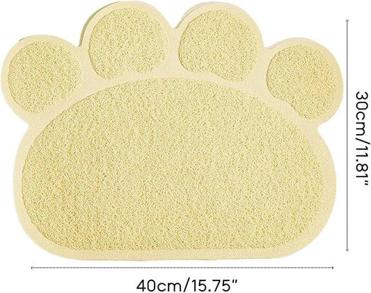 Frogued Kitten Mat Soft Leak-Proof Fine Workmanship Non-Slip Easy to Clean Less Waste Cloth Claw Shape Cat Litter Pad for Indoor Pet Litter Mat
