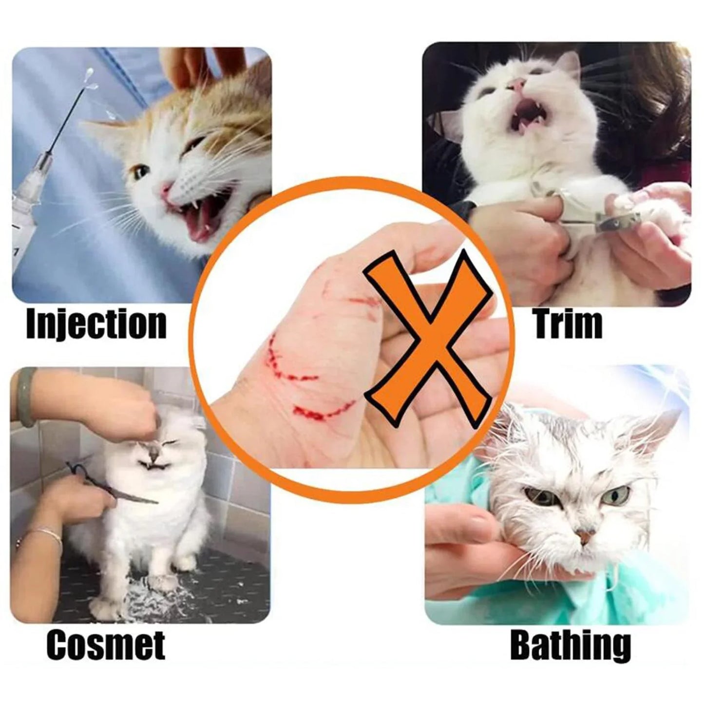 Pet Transparent Mouth Cover, Breathable Cat Grooming Mask, Protective Anti-Licking Anti-Bite Breathable Cat Mask