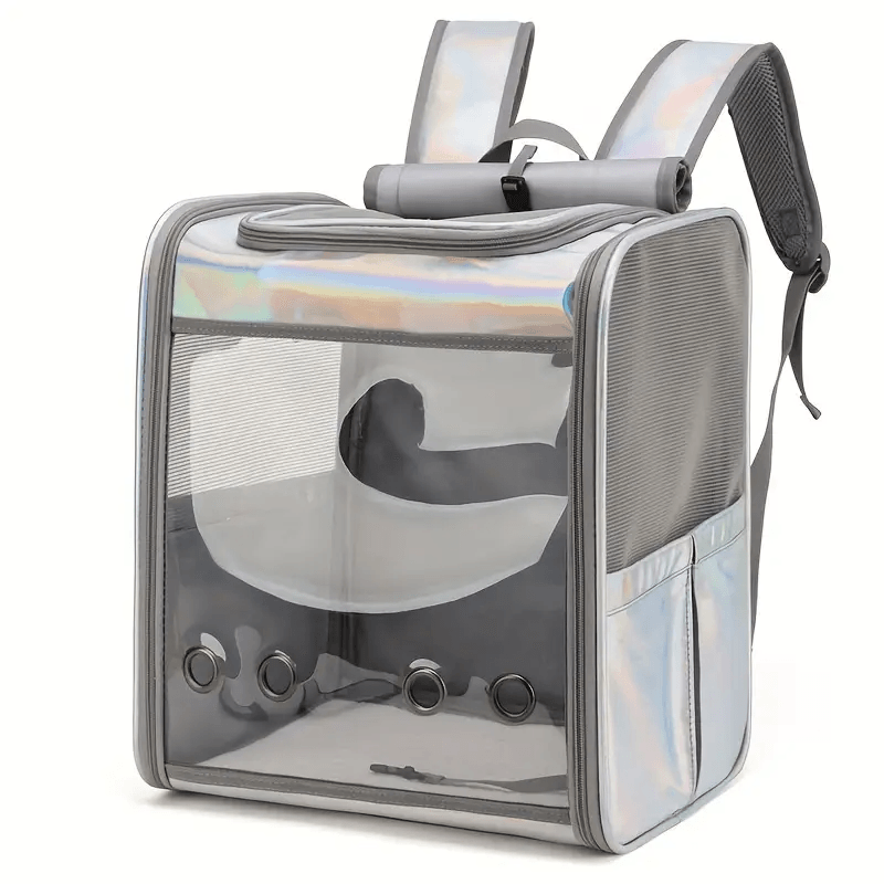 Portable & Durable Spacious Backpack with Transparent Window Carrier Backpack With Inner Safety Leash Cat Bag