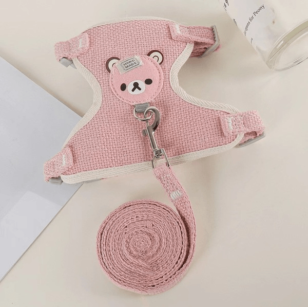 Panda Cartoon Design Vest Harness/ Body Belt with Leash for Pet Cat & Puppy