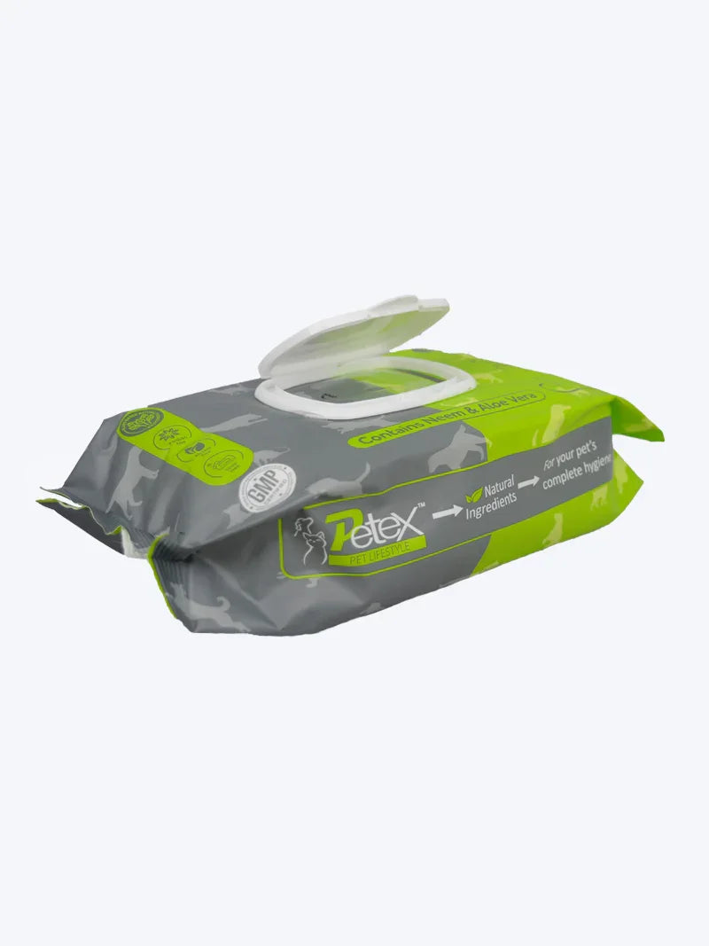 Petex Soft Pet WipesContains Neem & Aloe Vera 15 X 20cm (100 Wipes)