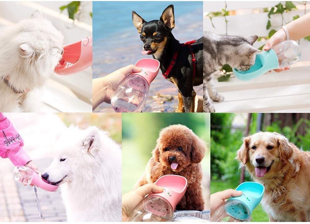 Portable Dog Water Bottle, Leak Proof Dog Water Dispenser, 350ml /12oz Pet Travel Water Bottle for Pets Outdoor Walking, Hiking, Travel, Food Grade Plastic