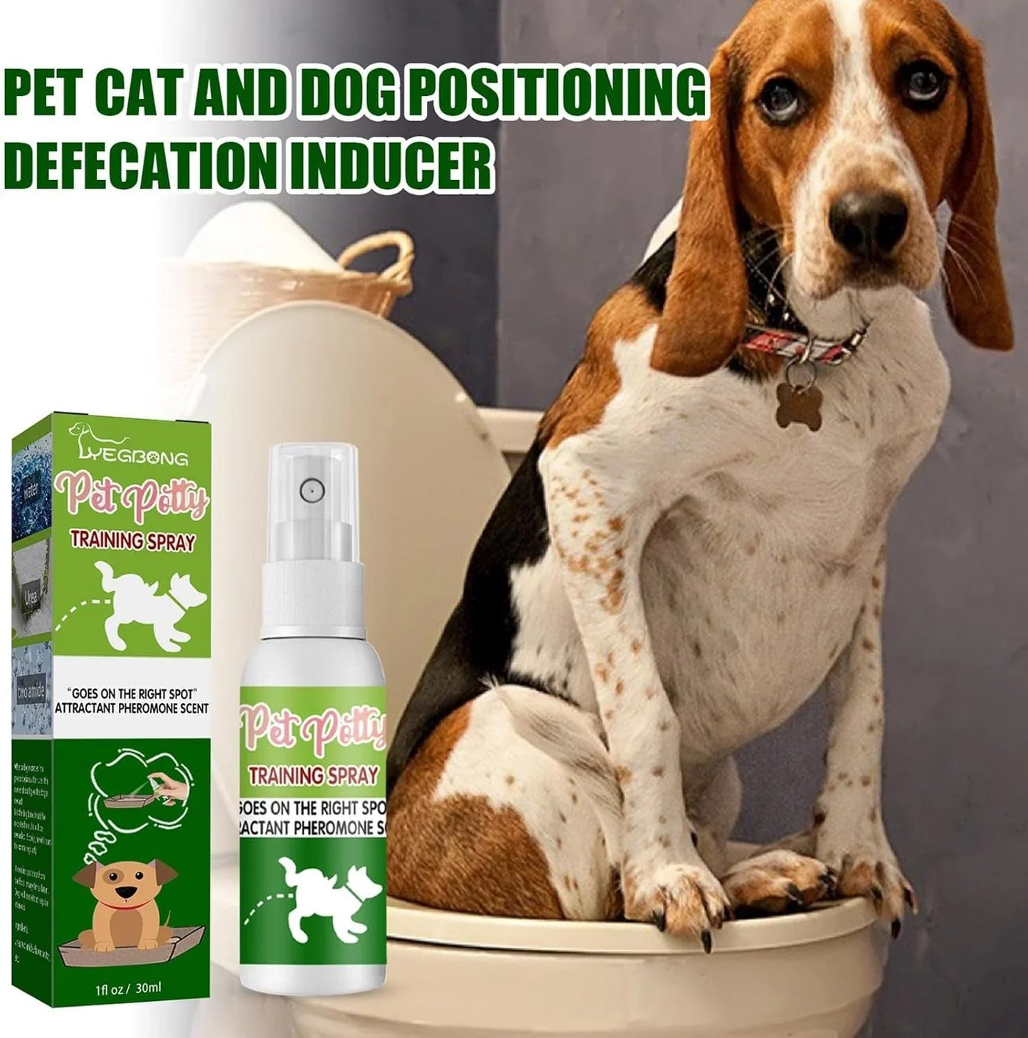 Yegbong 30ml Pet Cat & Dog Toilet Potty Training Spray Defecation and Urination Positioning Inducer