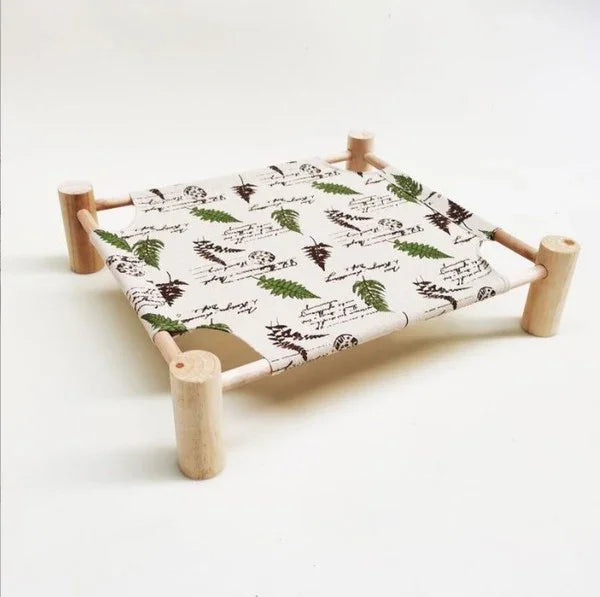 Cooling Cat and Dog Bed Breathable Summer Dog Wooden Bed Removable and Washable Beds for Small Dogs 54*11*47cm
