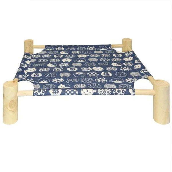 Cooling Cat and Dog Bed Breathable Summer Dog Wooden Bed Removable and Washable Beds for Small Dogs 54*11*47cm