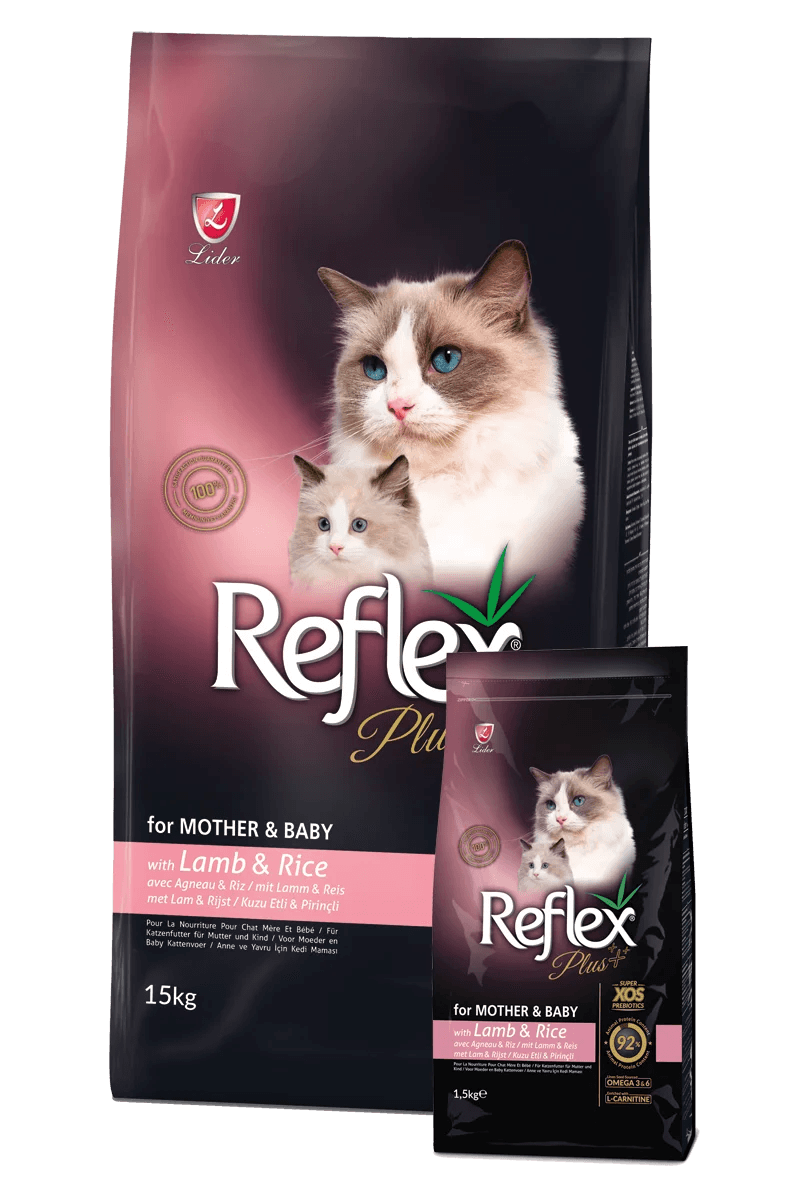 Reflex Plus Mother & Baby Adult Dry Cat Food with Lamb & Rice 1.5kg