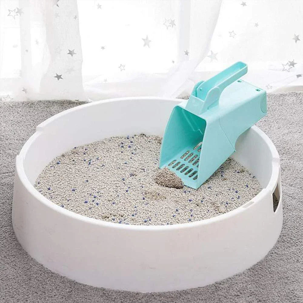 Cat Litter Scoop Integrated Holder with Poop Sifting - Cat Litter Sifter Scoop System