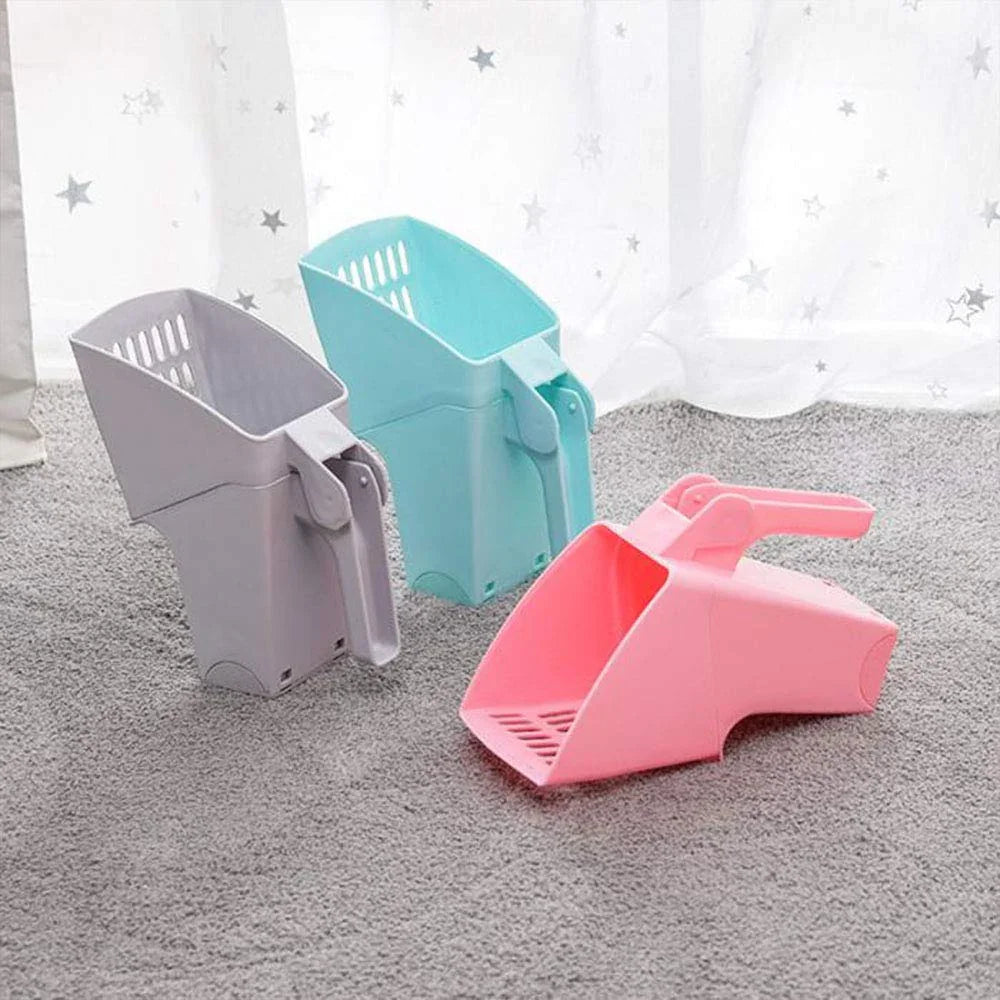 Cat Litter Scoop Integrated Holder with Poop Sifting - Cat Litter Sifter Scoop System