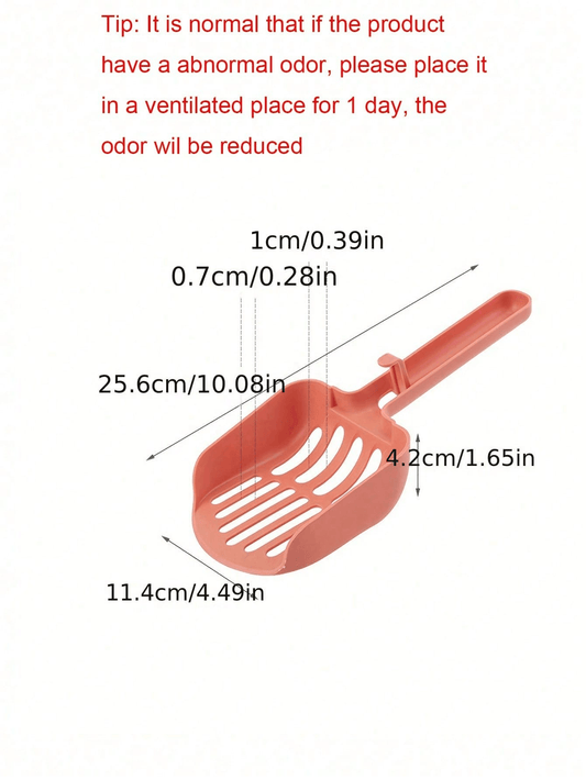 1pc Large Plastic Cat Litter Scoop, Portable Cat Litter Cleaning Shovel