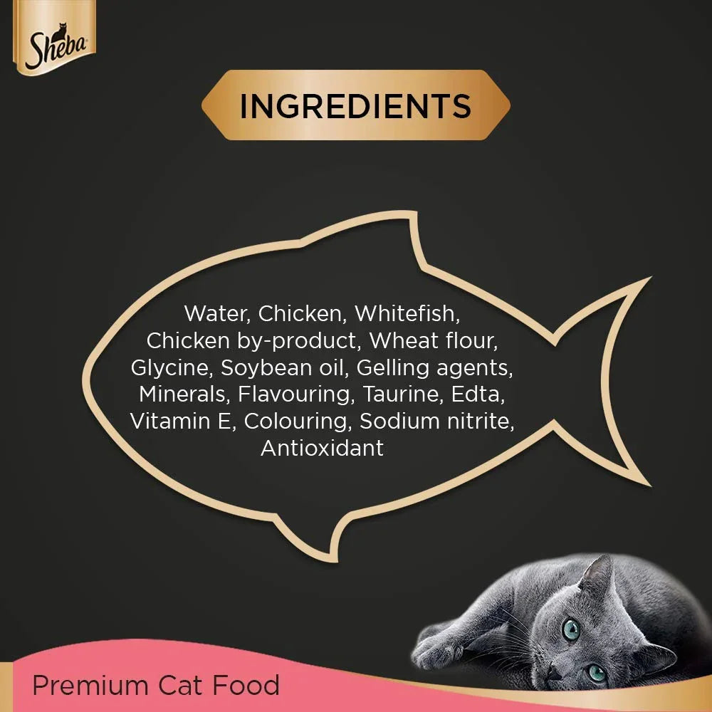 Sheba Premium Loaf Fine Wet Cat Food for Kitten in Chicken 70g