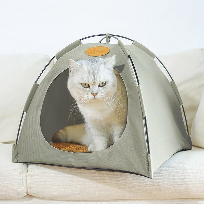 Foldable Pet Tent Summer Cat and Dog Camping Tent, Cat House Portable Indoor/Outdoor