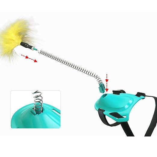 Interactive Cat Feather Toys, Cat Toys for Indoor Cats, Cat Toys with Collar, Self Excited Neck Interactive Teaser