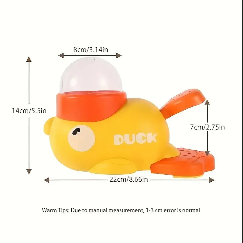 Durable Plastic Duck-Shaped Interactive Dog Treat Dispenser Toy - Mental Stimulation Snack Dispensing Puzzle Feeder with Transparent Window, Puppy Training & Cognitive Development