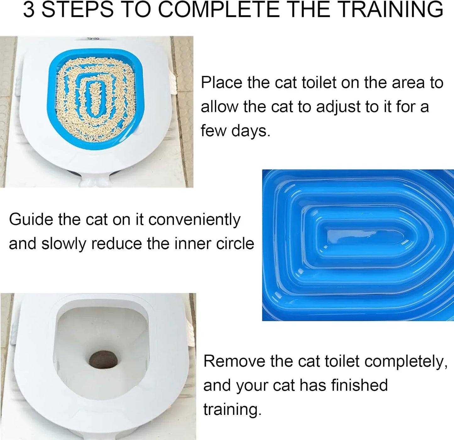 Best Plastic Cat Toilet Trainning Kit Tool Pet Cat Toilet Seat Trainer Urinal Seat Pad Mat Conserve Litter Pet