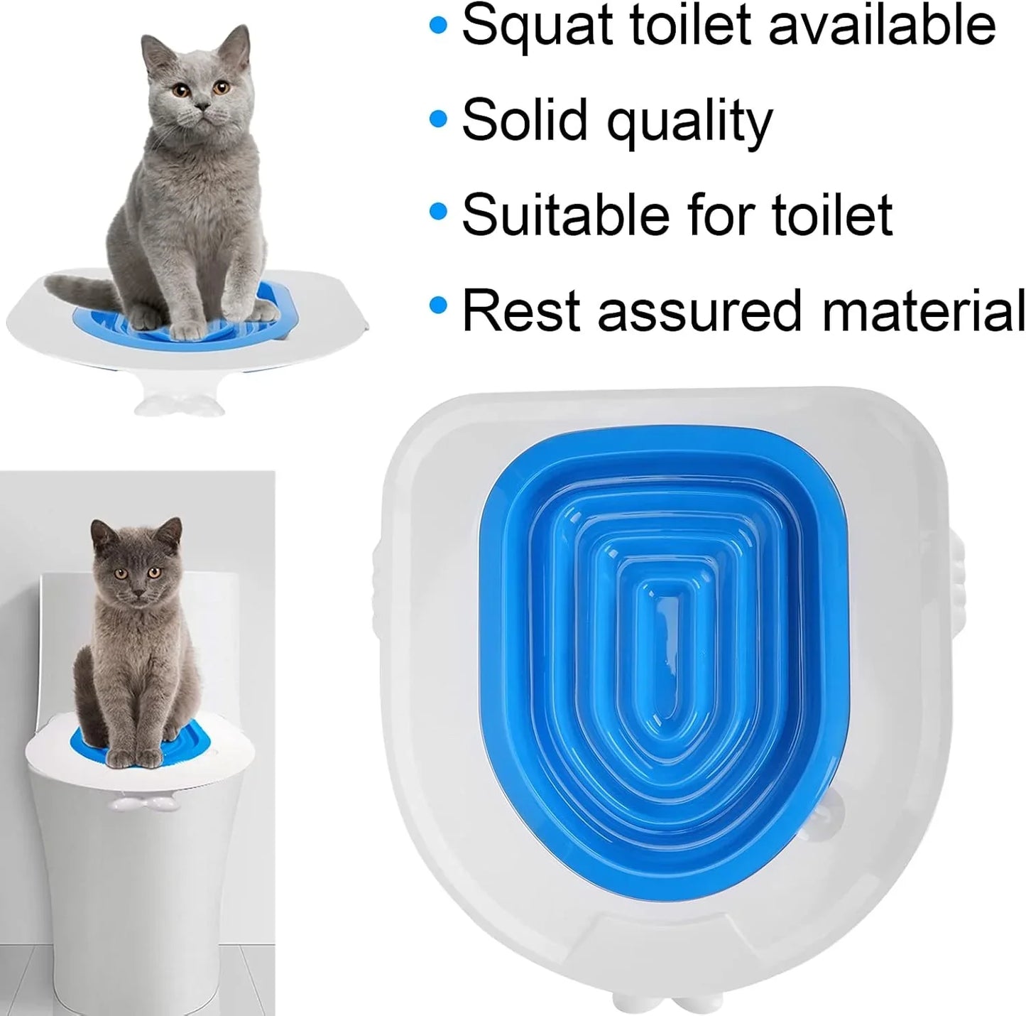 Best Plastic Cat Toilet Trainning Kit Tool Pet Cat Toilet Seat Trainer Urinal Seat Pad Mat Conserve Litter Pet