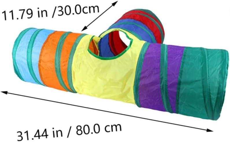 Cat Rattle Paper Tunnel Cat Folding Tunnel Toy Pet Crinkle Tunnel Play Tunnel Kitten Cat Playing Polyester Cotton