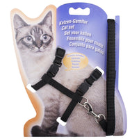 Gohope Pet Cat harness,Adjustable Design Nylon Strap Collar with Leash, Breakaway Cat Safety Harness