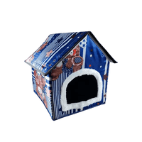 Foldable Soft Square Shape Pet Cat House Large