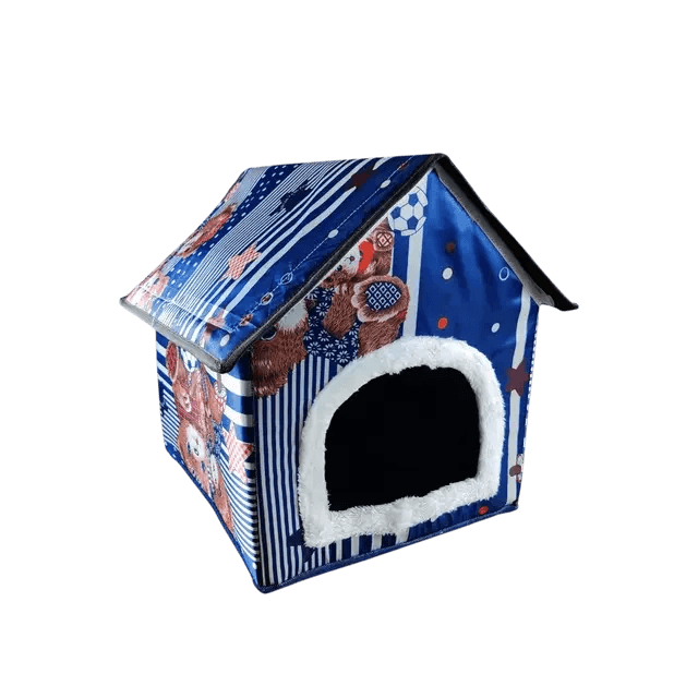 Foldable Soft Square Shape Pet Cat House Large