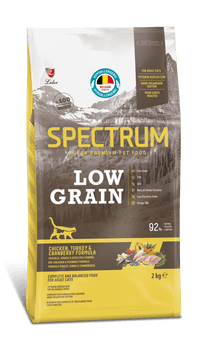 Spectrum low grain adult cat food chicken, turkey & cranberry 2kg