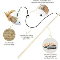 Cat Stick Toy,String Cat Toy,Cat Feather Wand Toy,Cat Interactive Toy,Bell Pole Toy Feather Tease