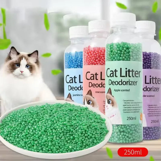 Cat Litter Deodorizer Beads for Litter Box to Control Extra Odor For Remove Odor House Refreshing, 250ml Bottle