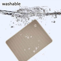 Cat Litter Mat Honeycomb Double Layer Cat Litter Trapping Mat, Non-Slip Waterproof Urine Proof Cat Litter Box Mat, Kitten Supplies and Essentials