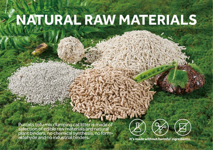 Cature Natural Mix Clumping Cat Litter Tofu+Bentonite+Wood 14L/5.6 kg
