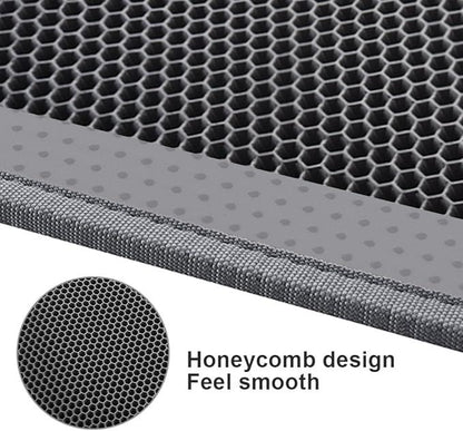 Pieviev Cat Litter Mat Small Double Layer Waterproof Urine Proof Trapping Mat 1 Pack Grey Color
