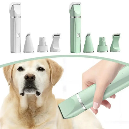 4-in-1 Pet Hair Remover Electric Silent Cat Dog Shaver Professional Pet Foot Hair Trimmer Dog Grooming Clippers