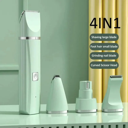 4-in-1 Pet Hair Remover Electric Silent Cat Dog Shaver Professional Pet Foot Hair Trimmer Dog Grooming Clippers