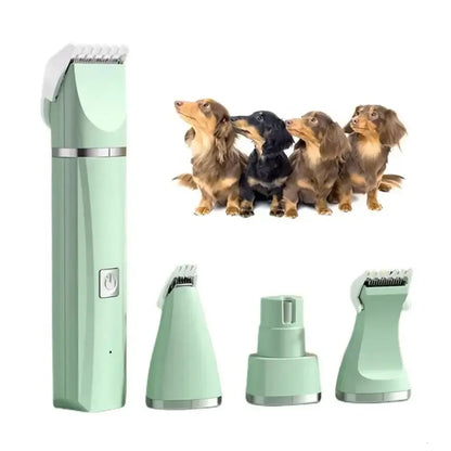 4-in-1 Pet Hair Remover Electric Silent Cat Dog Shaver Professional Pet Foot Hair Trimmer Dog Grooming Clippers