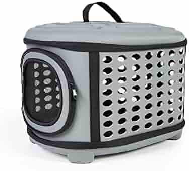 Cat Carrier Large, Foldable Cat Transport Box with Large Space, Cat Travel Bag with Top Opening+Soft Mat,