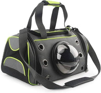Pet Carrier Breathable Portable Cat Bag with One Transparent Window Pad Shoulder Strap