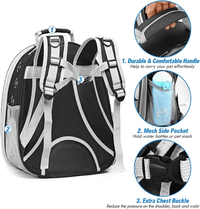 Portable Pet Carrier Travel Breathable Backpack Dogs And Cats Puppy Waterproof Transparent Breathable Space Bag