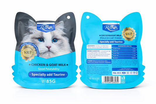 AMNA Chicken & Goat Milk Soup Pouch Cat Wet Food 85g