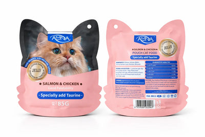AMNA Salmon & Chicken Jelly Pouch Cat Wet Food 85g