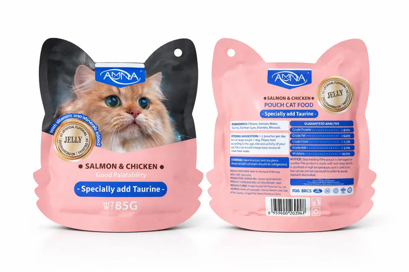 AMNA Salmon & Chicken Jelly Pouch Cat Wet Food 85g