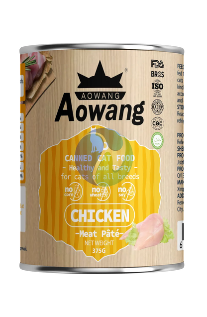 AOWANG Cat Canned Food Chicken Meat Pate 375g