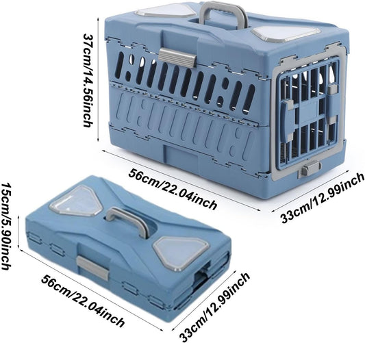 Airline pet Transport Crate Foldable pet cage Top Handle Travel Carrier Cat and Dog Airline Crate Foldable pet Carrier for Aircraft Top Handle pet Carrier for Going Out