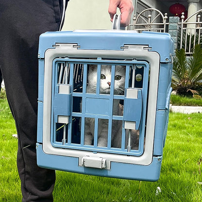 Airline pet Transport Crate Foldable pet cage Top Handle Travel Carrier Cat and Dog Airline Crate Foldable pet Carrier for Aircraft Top Handle pet Carrier for Going Out