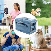 Airline pet Transport Crate Foldable pet cage Top Handle Travel Carrier Cat and Dog Airline Crate Foldable pet Carrier for Aircraft Top Handle pet Carrier for Going Out