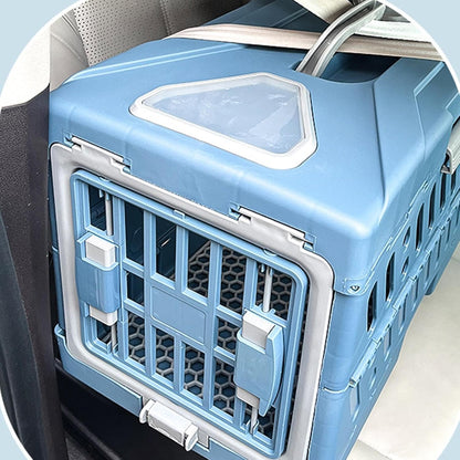 Airline pet Transport Crate Foldable pet cage Top Handle Travel Carrier Cat and Dog Airline Crate Foldable pet Carrier for Aircraft Top Handle pet Carrier for Going Out