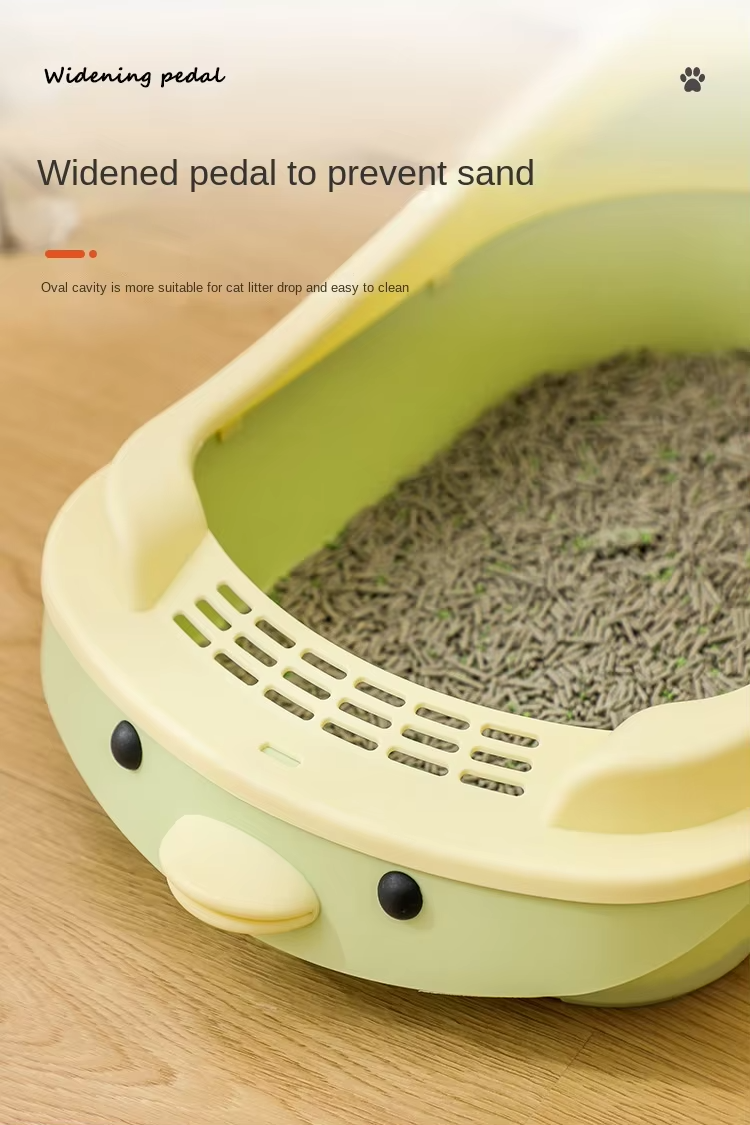Small Portable Open-Top Kitten Litter Tray (Up to 3 Months) – Stain Resistant, 43cm